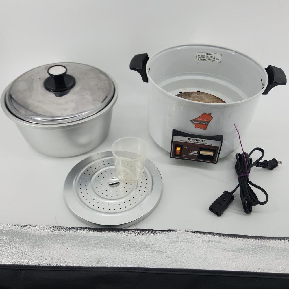 Vintage Hitachi Chime-O-Matic RD-5083 Rice Cooker Steamer 8.3 Cup Tested